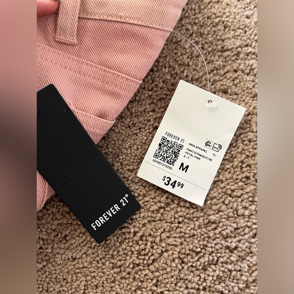 New Forever 21 Twill Colorblock Straight Leg Pants - Picture 6 of 8